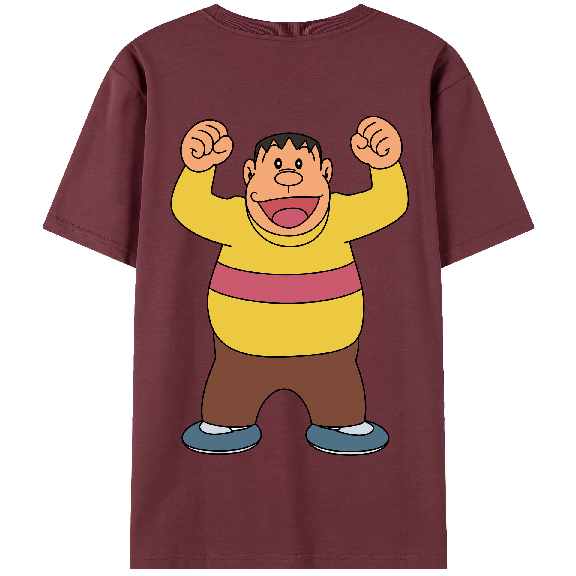 （画像用） ドラえもん 剛田武 Doraemon Gouta Takeshi 綿100％半袖Tシャツ（背面プリント）